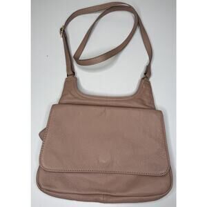 Margot Tan Leather Crossbody Bag